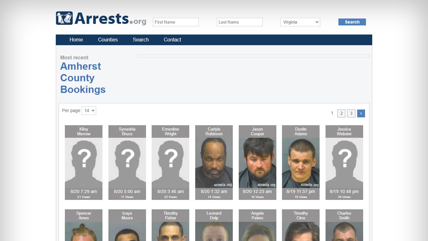 Amherst County Arrests and Inmate Search